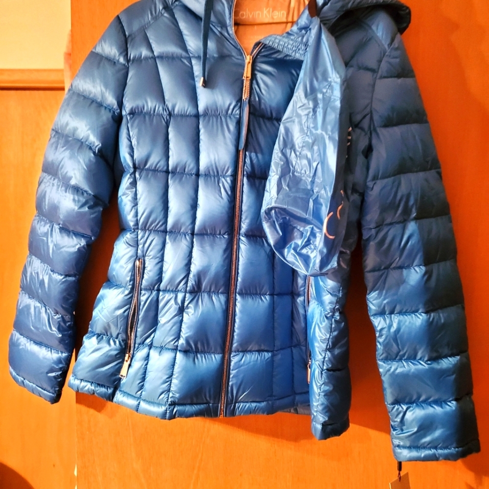 New C.K. down coat